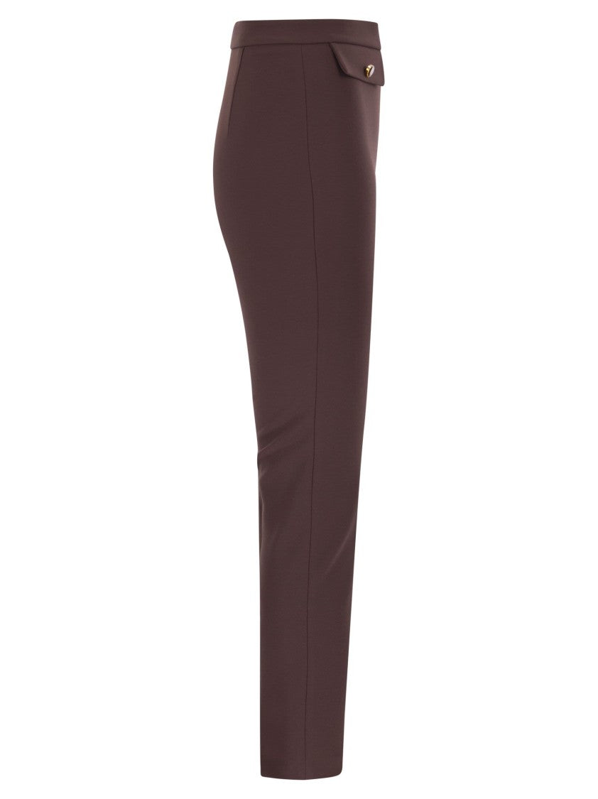 Elisabetta Franchi Double Crepe Trousers