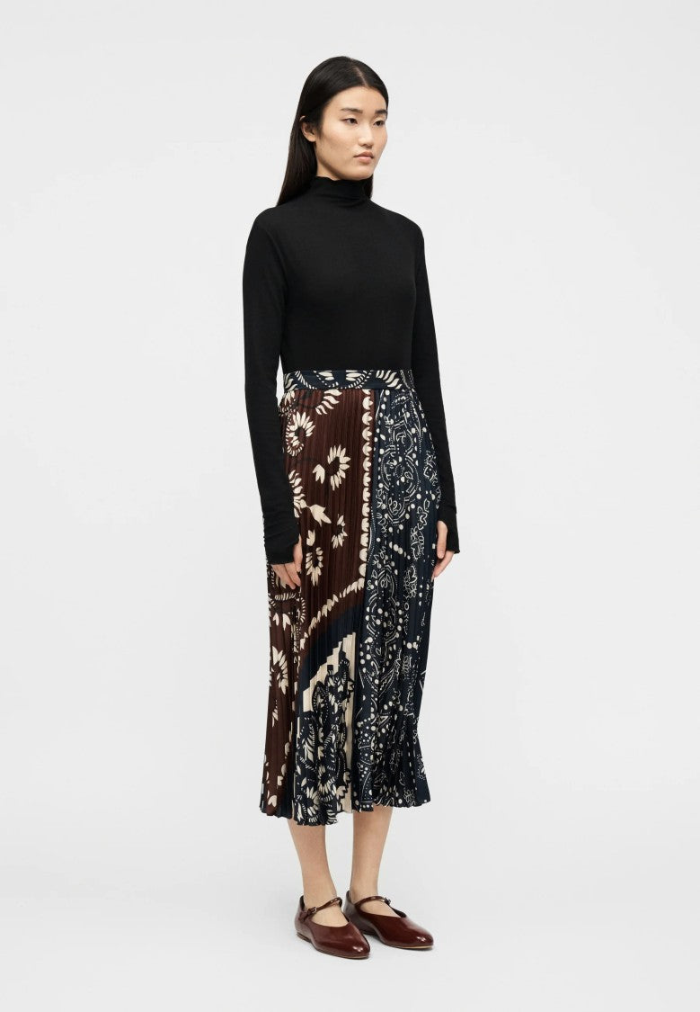 Max Mara Cuoio Brown Viscose Blend Skirt