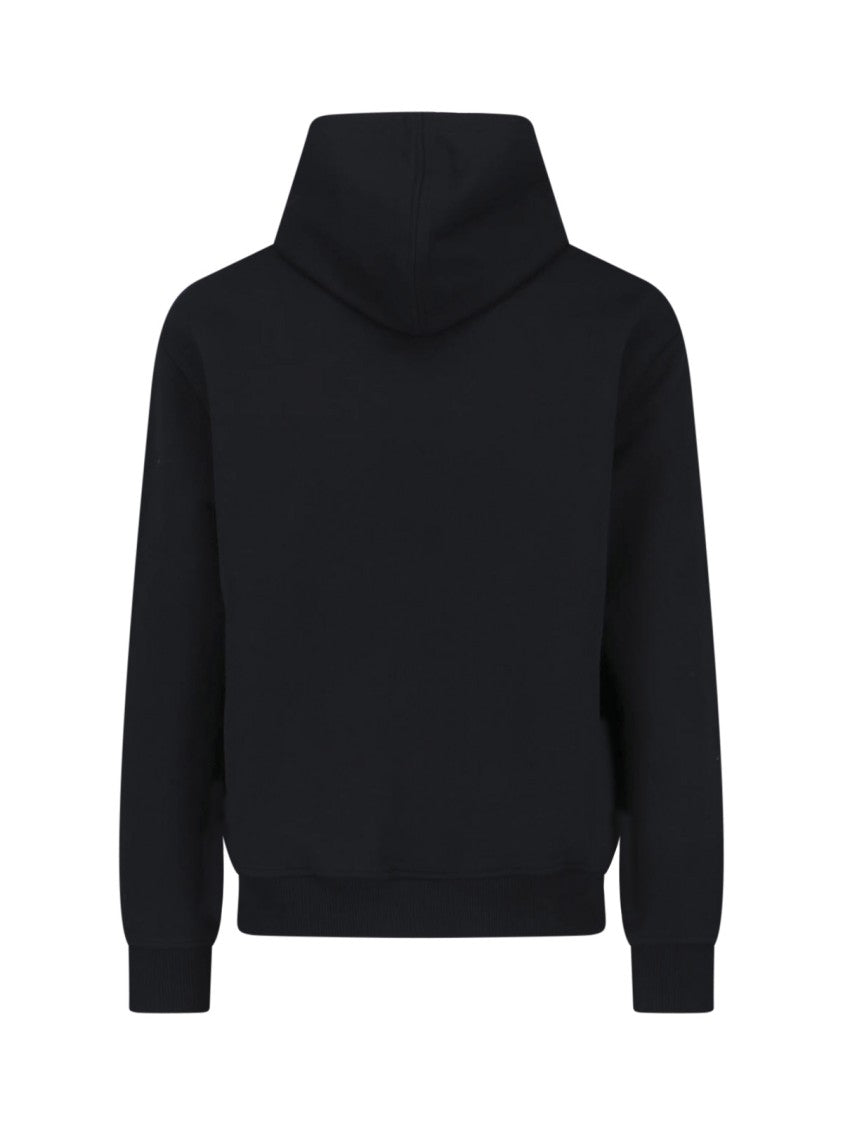Ami Paris Black Ami De Coeur Cotton Hoodie