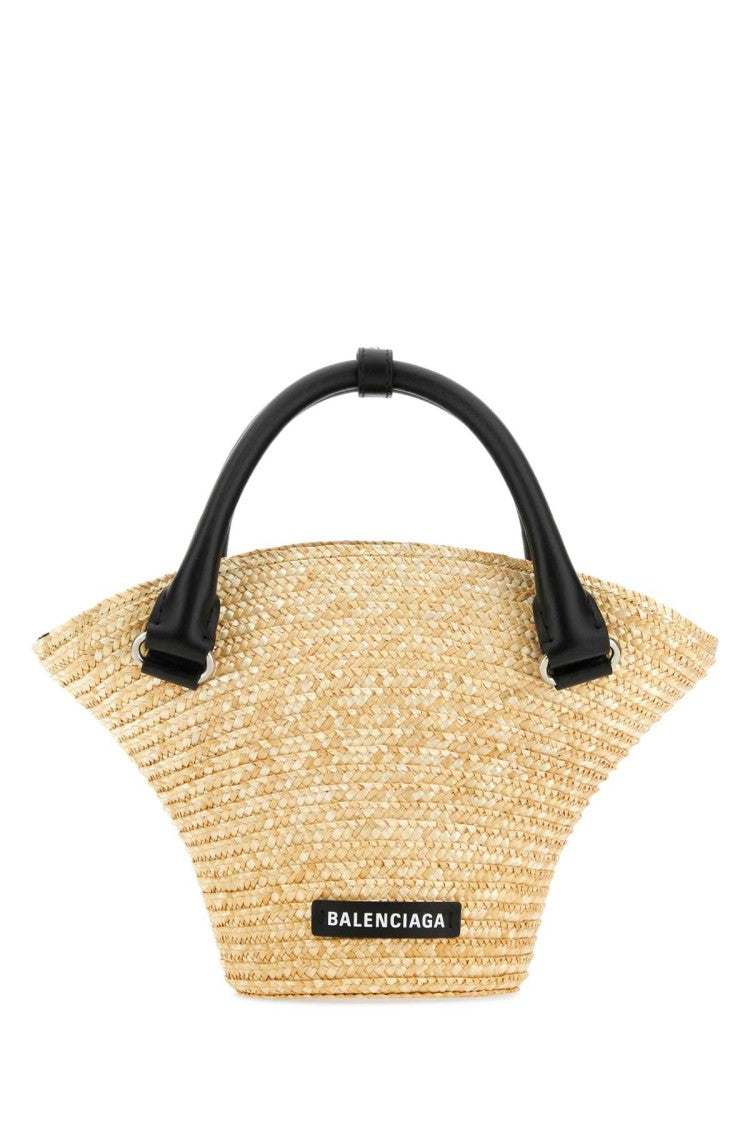 Balenciaga Straw Mini Beach Handbag
