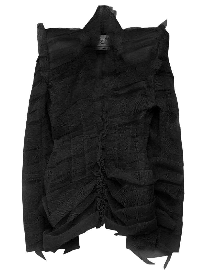 Matieres Fecales Black Layered Tulle Nylon Jacket