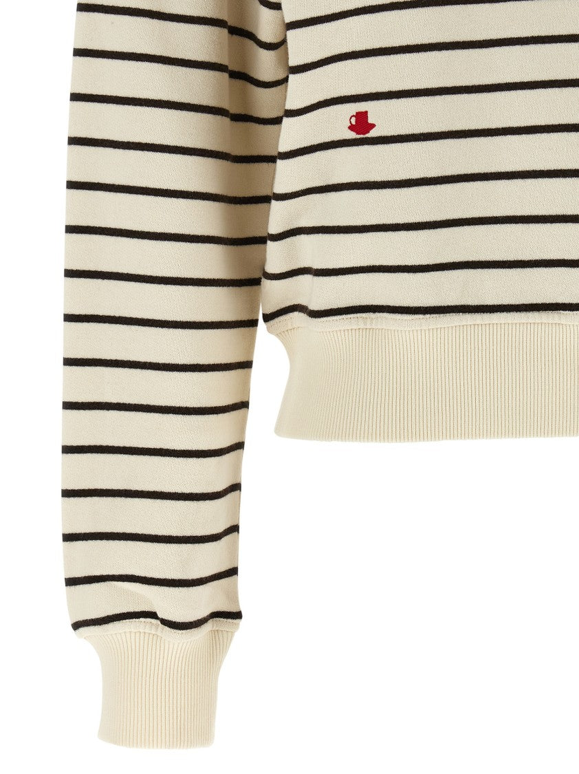 J. W. Anderson Striped Cotton Polo Sweatshirt