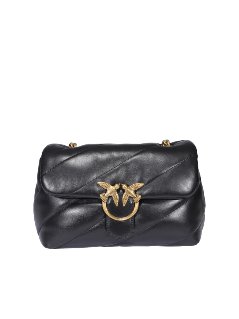 Pinko Black Quilted Shoulder Bag