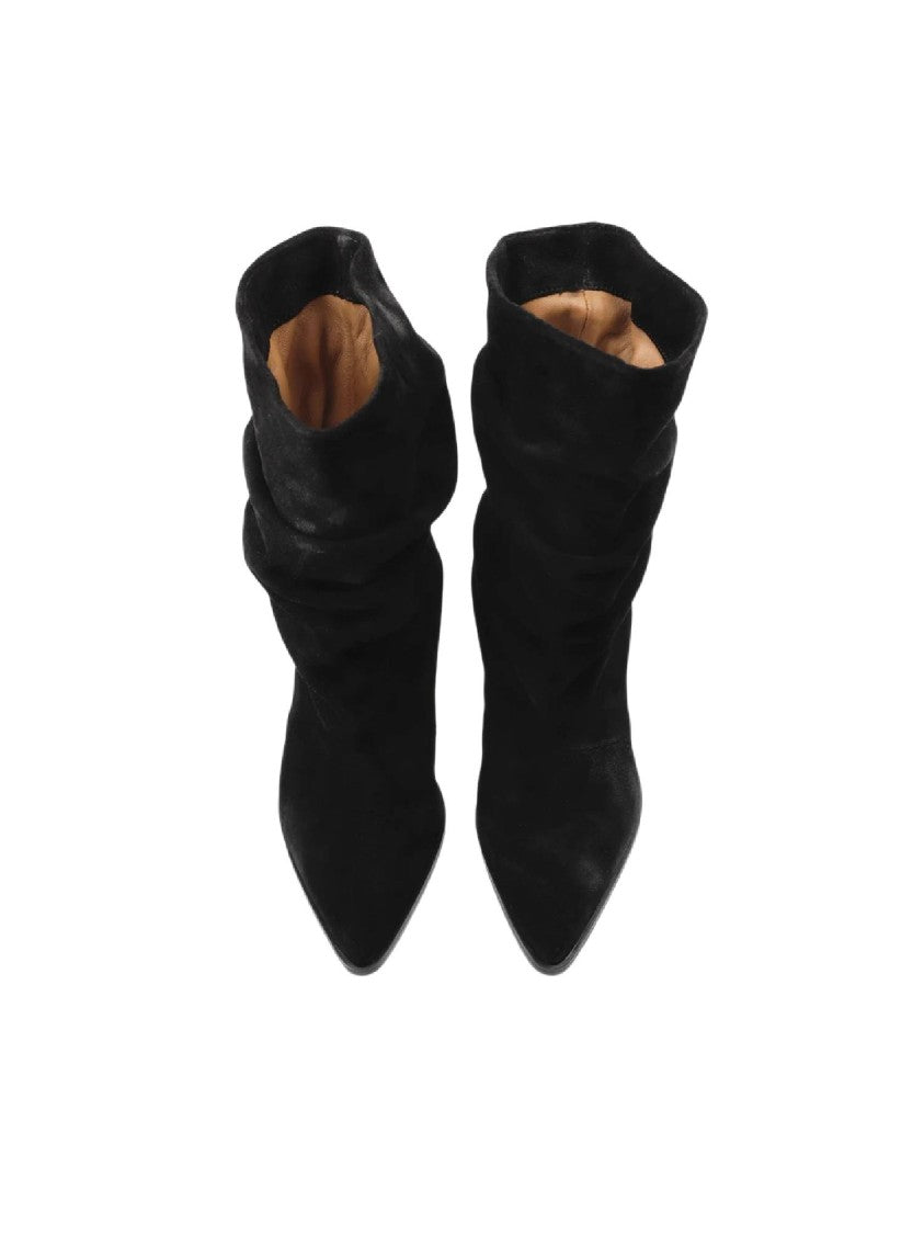 Copenhagen Black Stivale Color Nero Pointed Toe Suede Ankle Boots