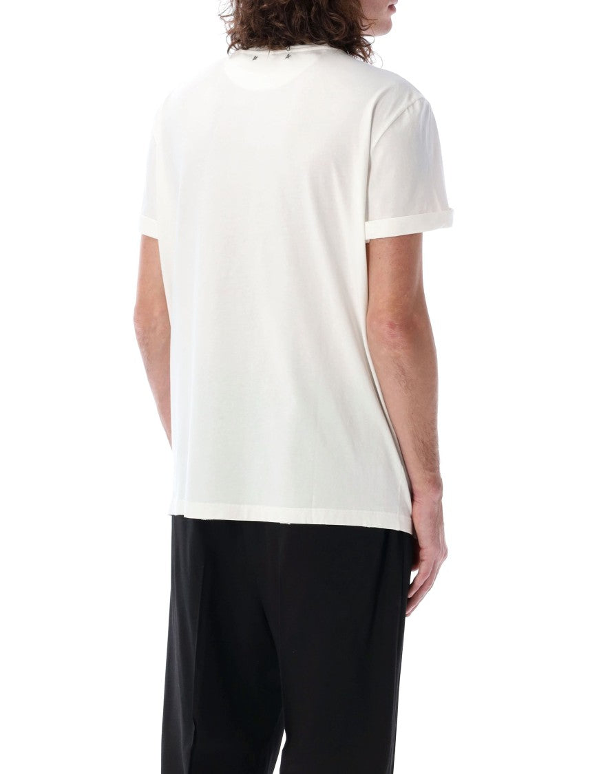Golden Goose White Distressed Cotton T-Shirt