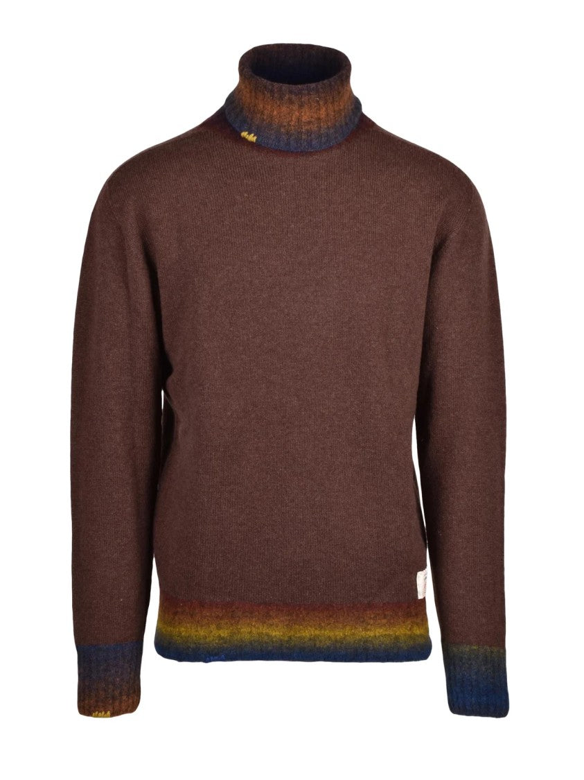 Bob Brown Wool-Blend Gradient Turtleneck Sweater