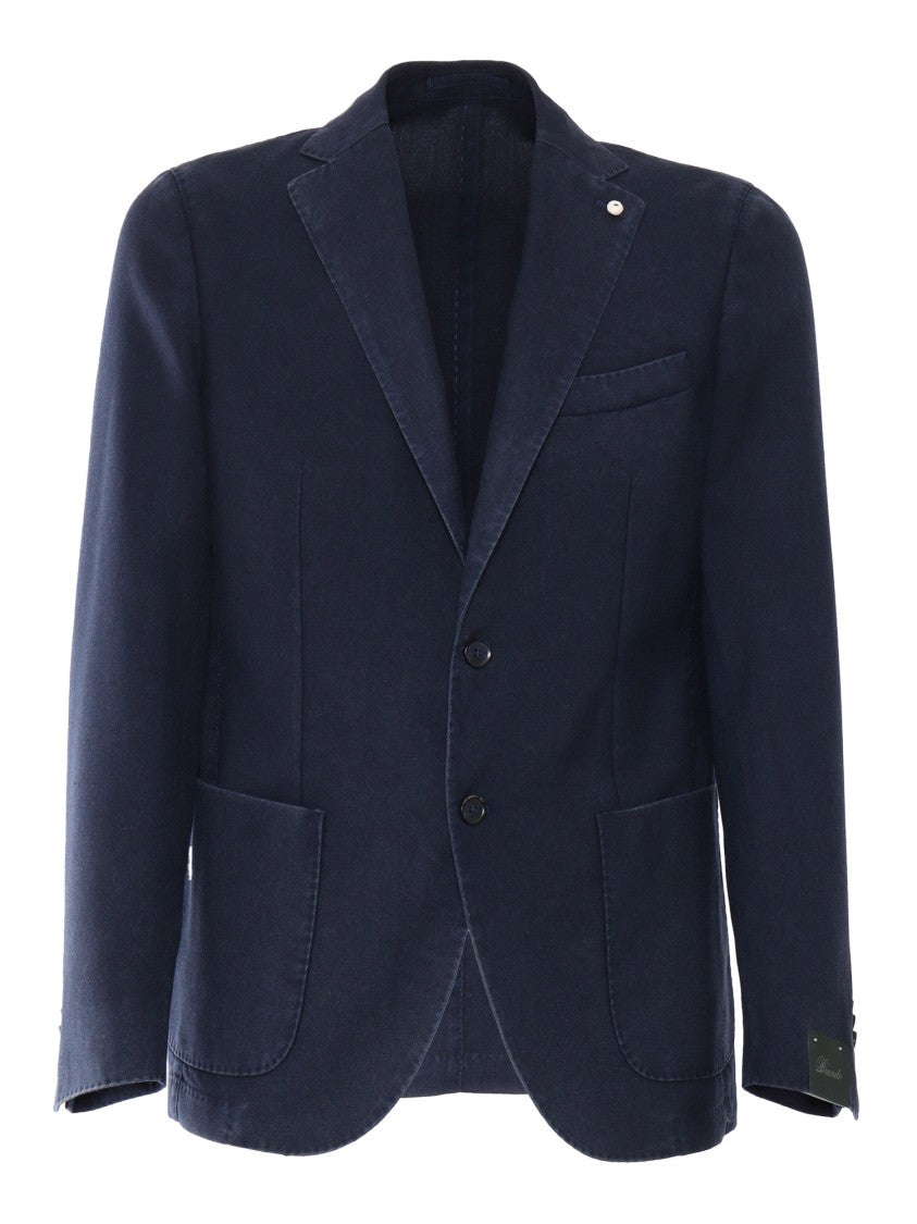 Brando-Lubiam Tailored Virgin Wool Jacket With Notched Lapel