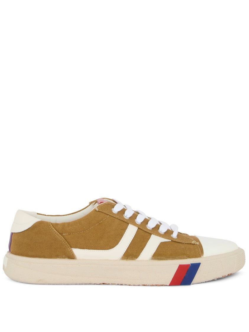 Prokeds 1949 Beige Leather Sneakers With Contrasting Accents And Classic Sole