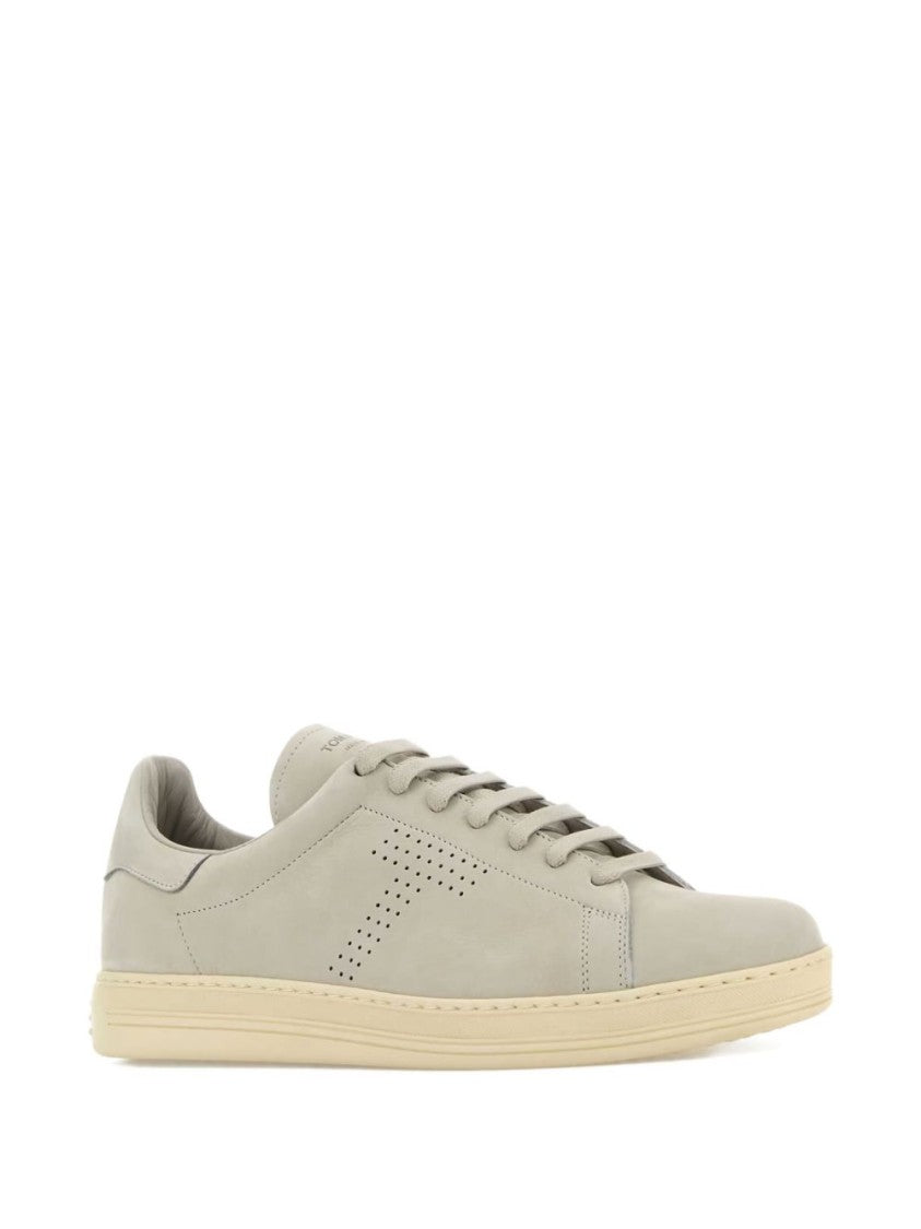 Tom Ford Low-Top Sneakers In Cream Suede