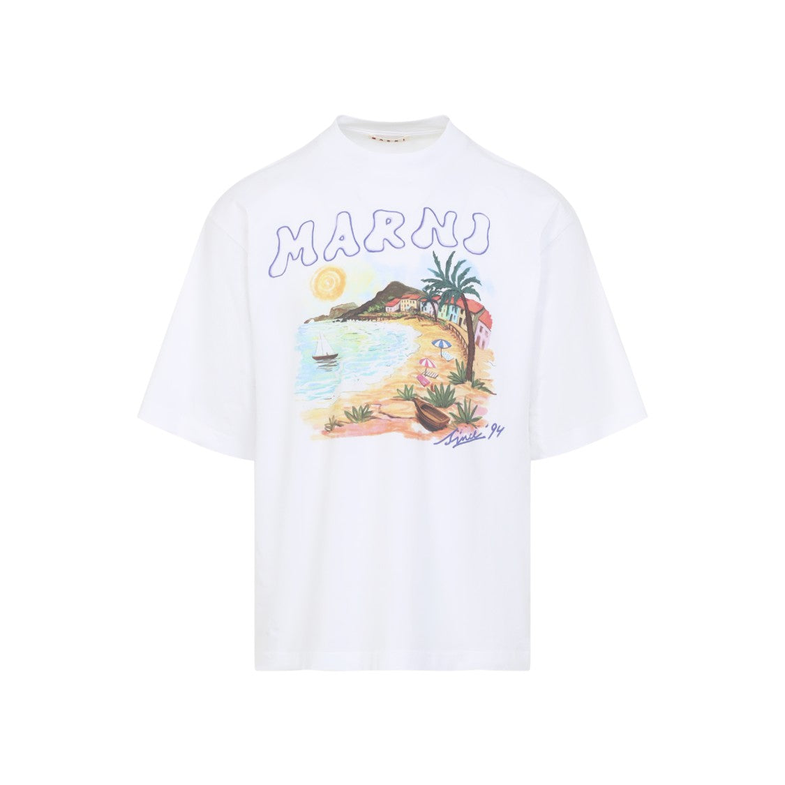 Marni Lily White Cotton T-Shirt