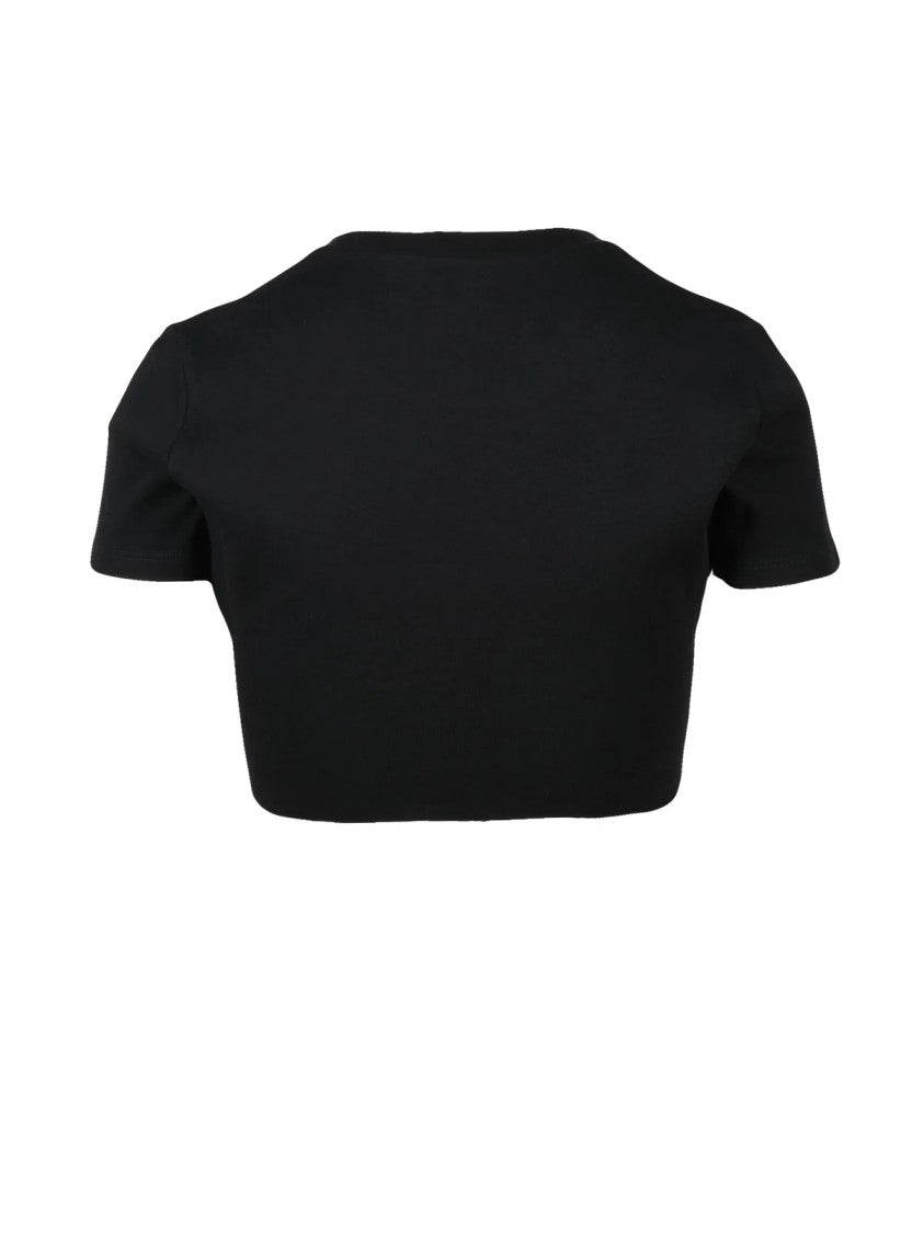 Dsquared2 Black Cotton Crop T-Shirt