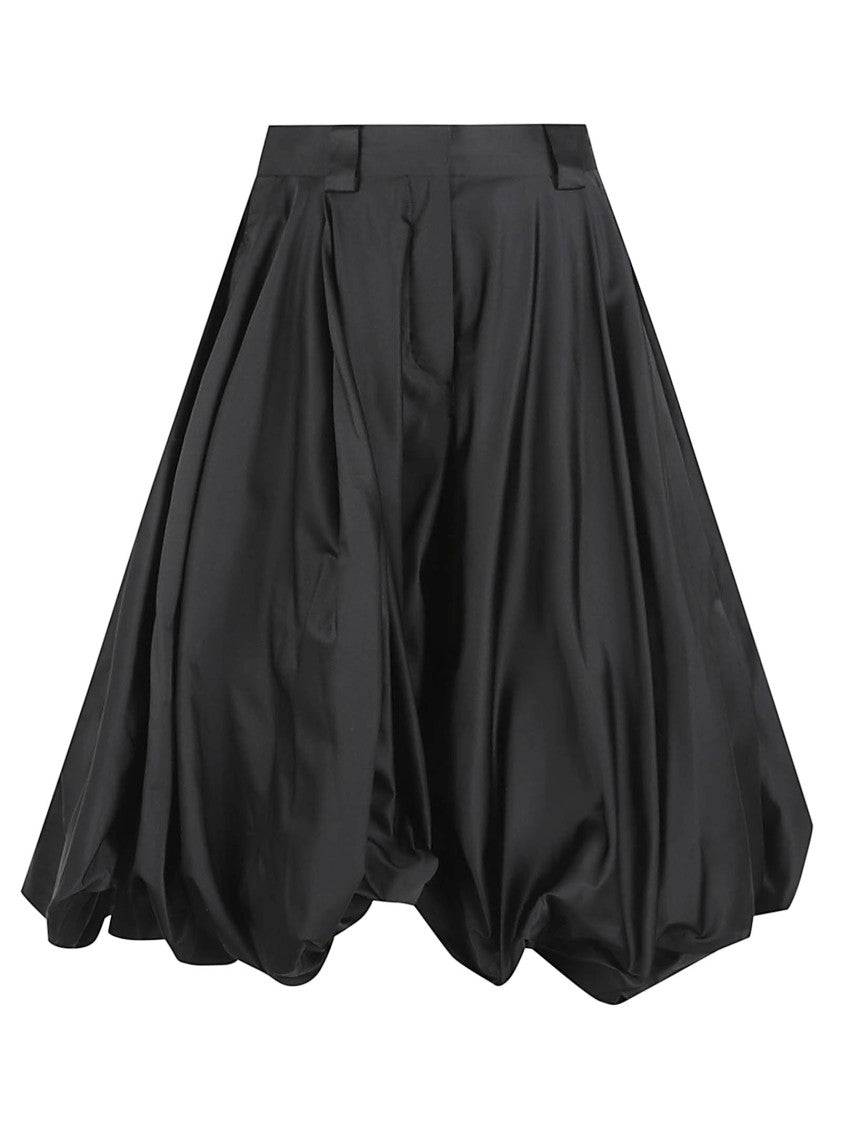 Balenciaga Wide Balloon Shorts With Trompe L'oeil Skirt Insert