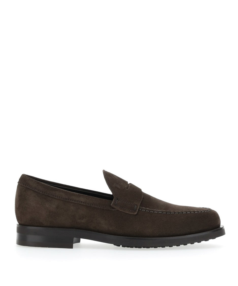Tod's Sleek Brown Suede Loafers