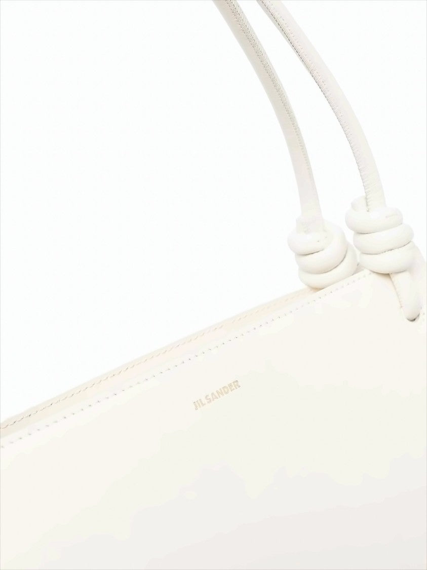 Jil Sander Structured Medium Handbag With Knotted Details