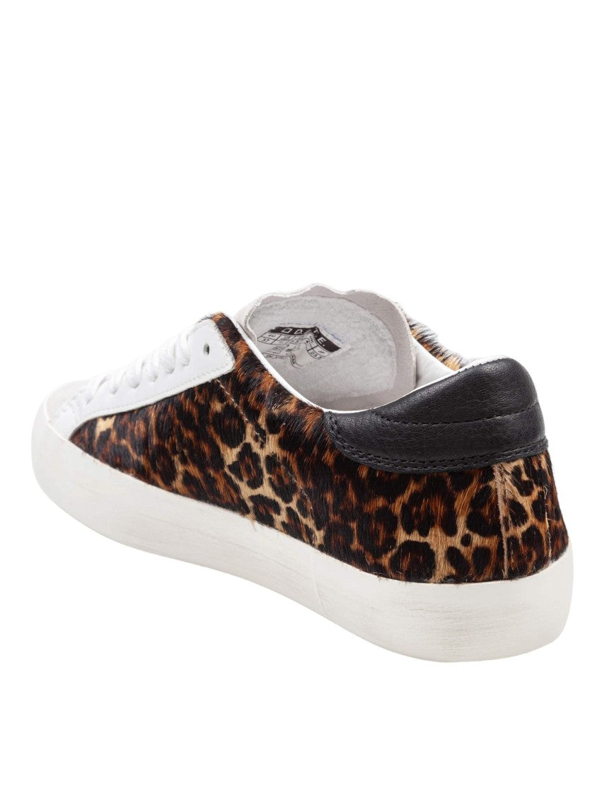 D.A.T.E D.A.T.E. Animal-Print Pony Skin Hill Low Sneakers