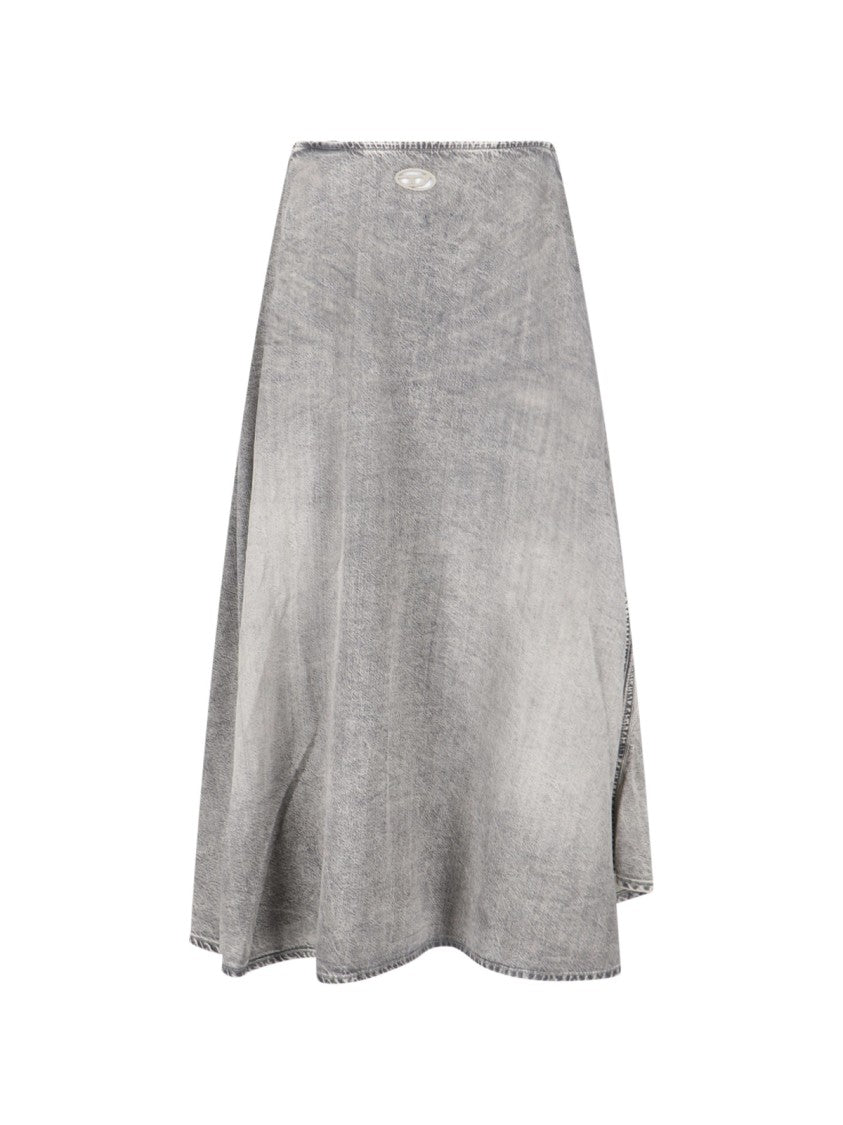 Diesel "De-Annie-S2" Midi Skirt – Grey