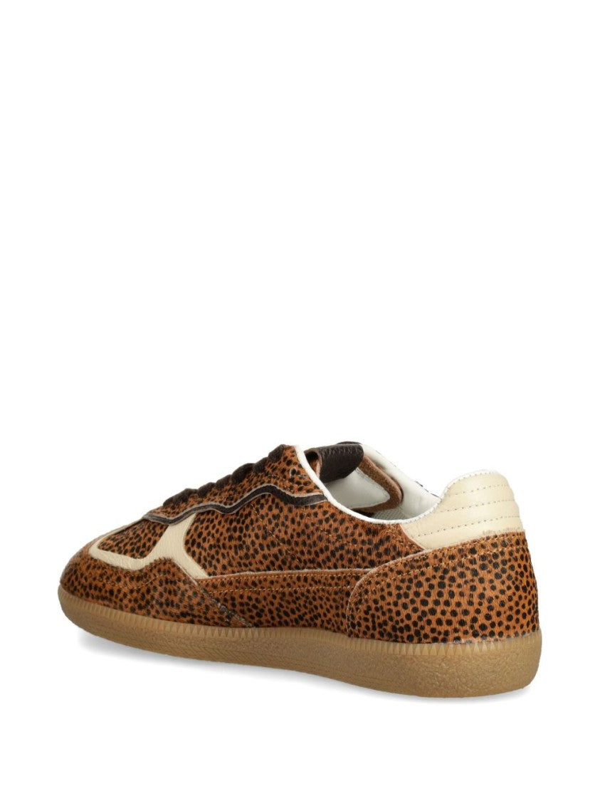 Alohas Textured Brown Sneakers With Lace-Up Closure