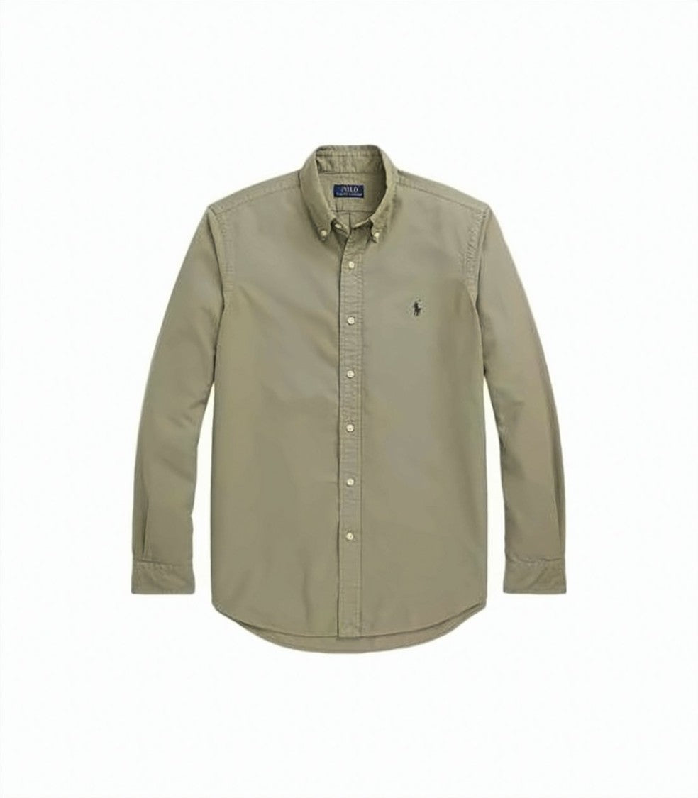Polo Ralph Lauren Tailored Long-Sleeve Button-Up Shirt With Embroidered Logo