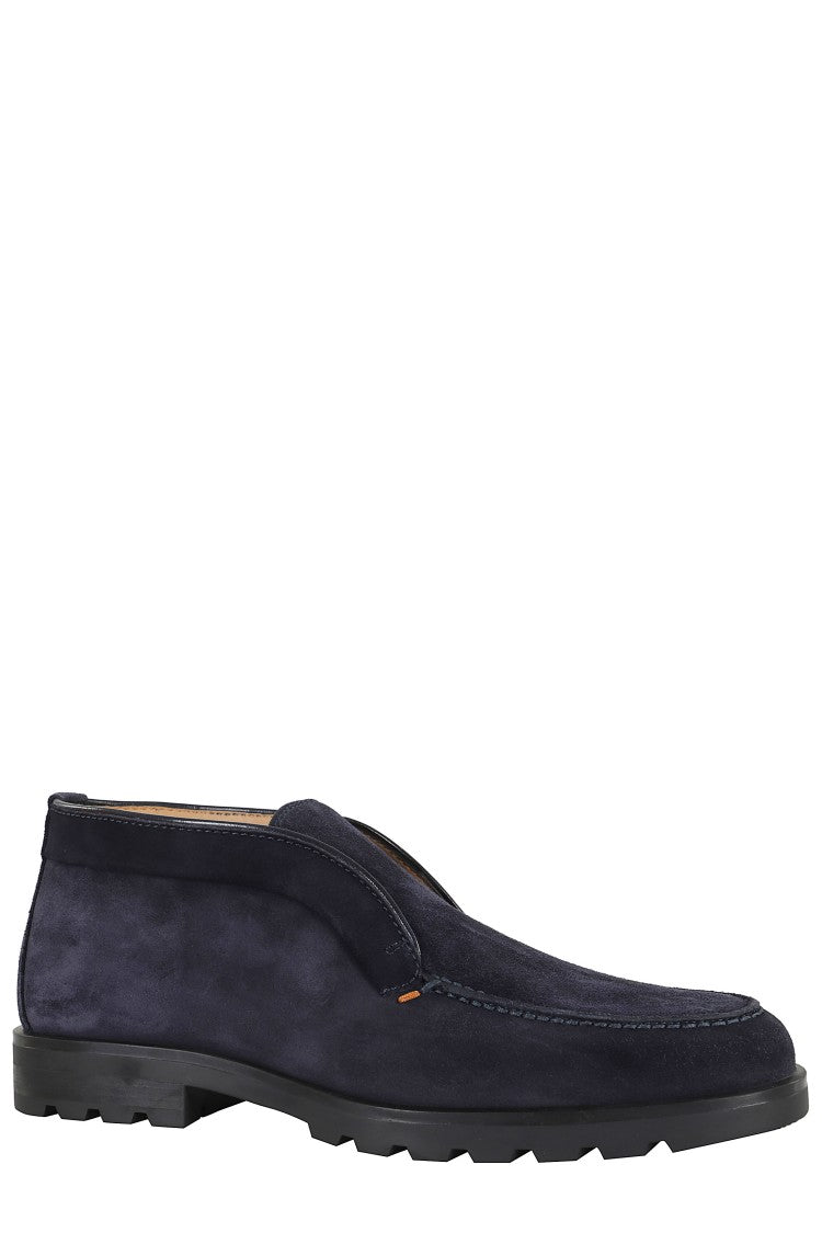 Santoni Rock Ankle Boot In Suede