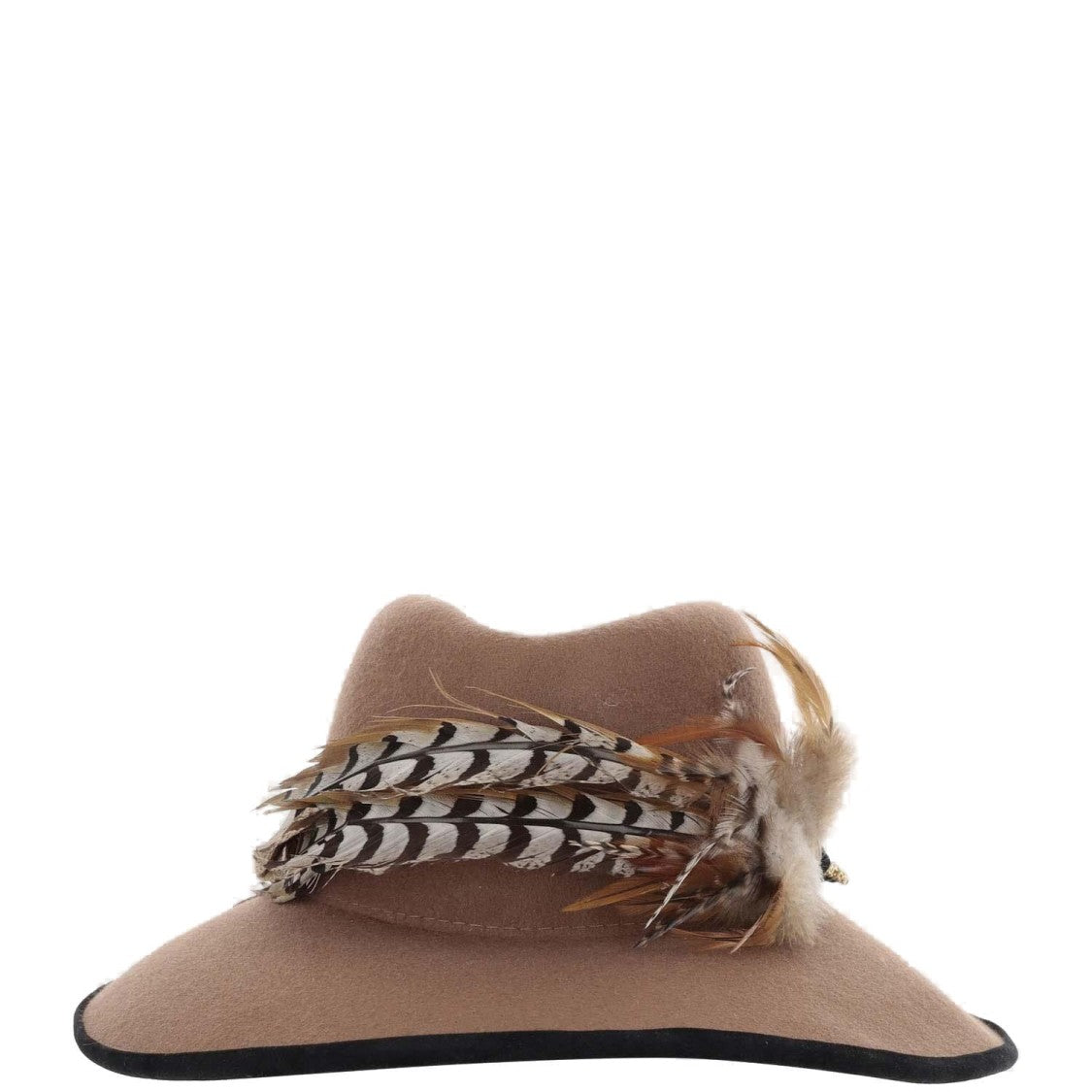 Alexia Alvarez De Toledo Wool Hat With Feather Brooch