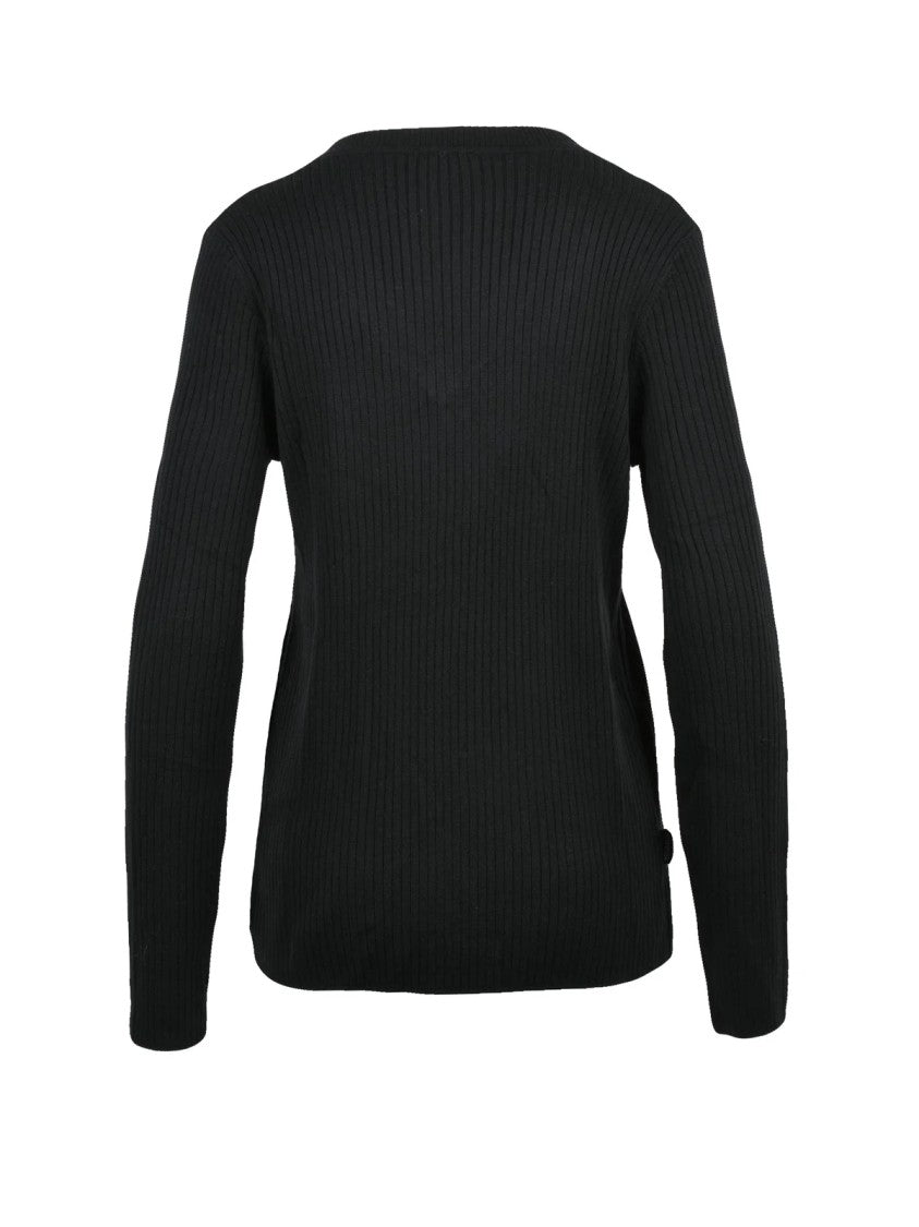 Blauer V-Neck Ribbed Underlayer With Warm Texture