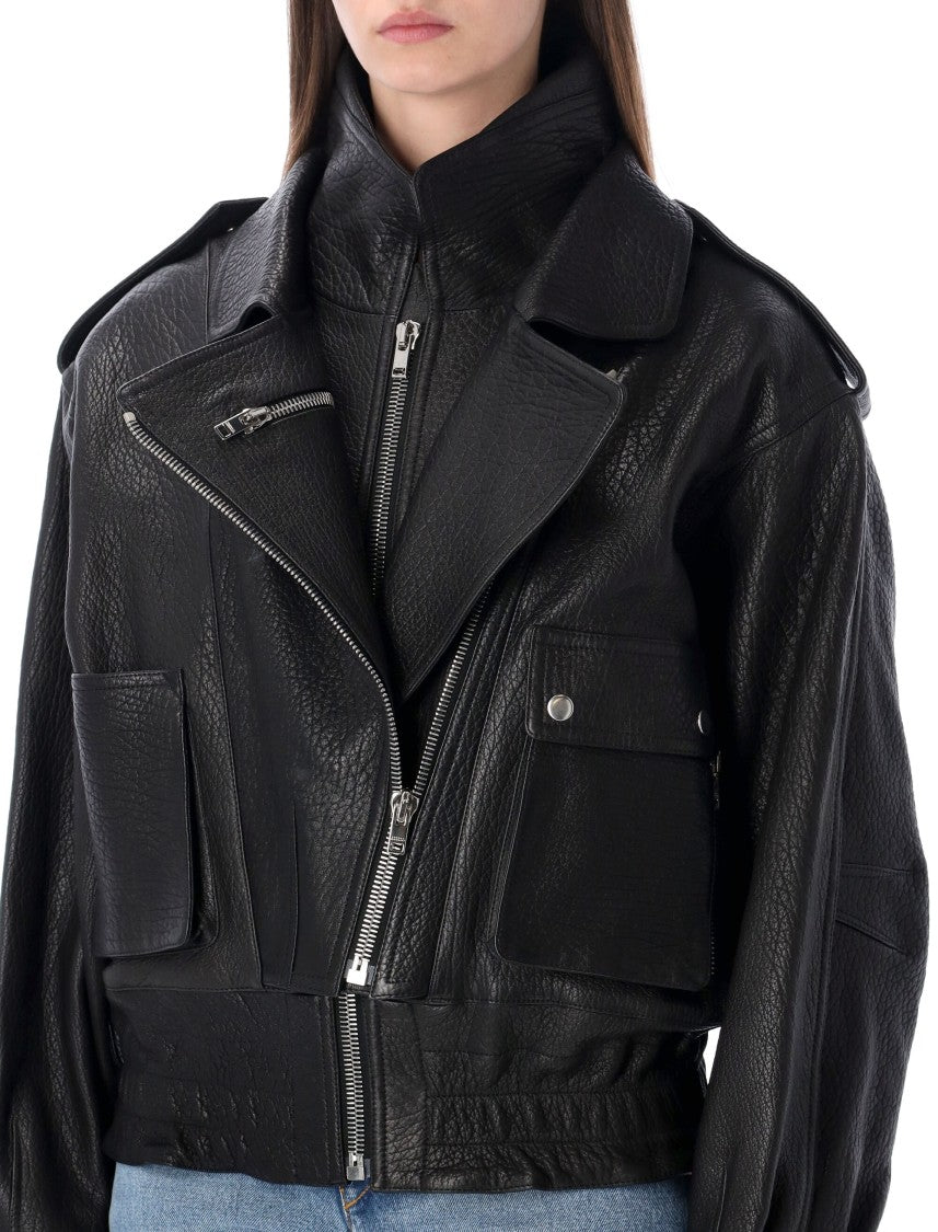 Isabel Marant Aneli Lambskin Leather Jacket