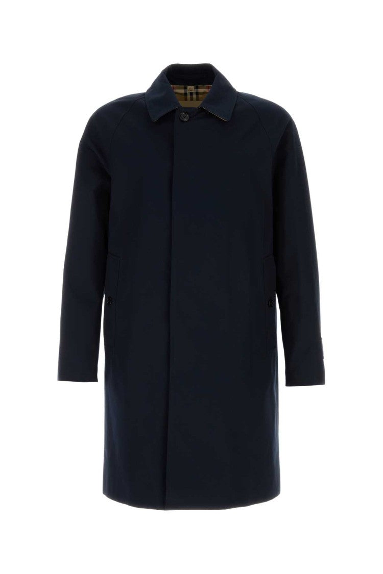 Burberry Midnight Blue Gabardine Heritage Camden Overcoat