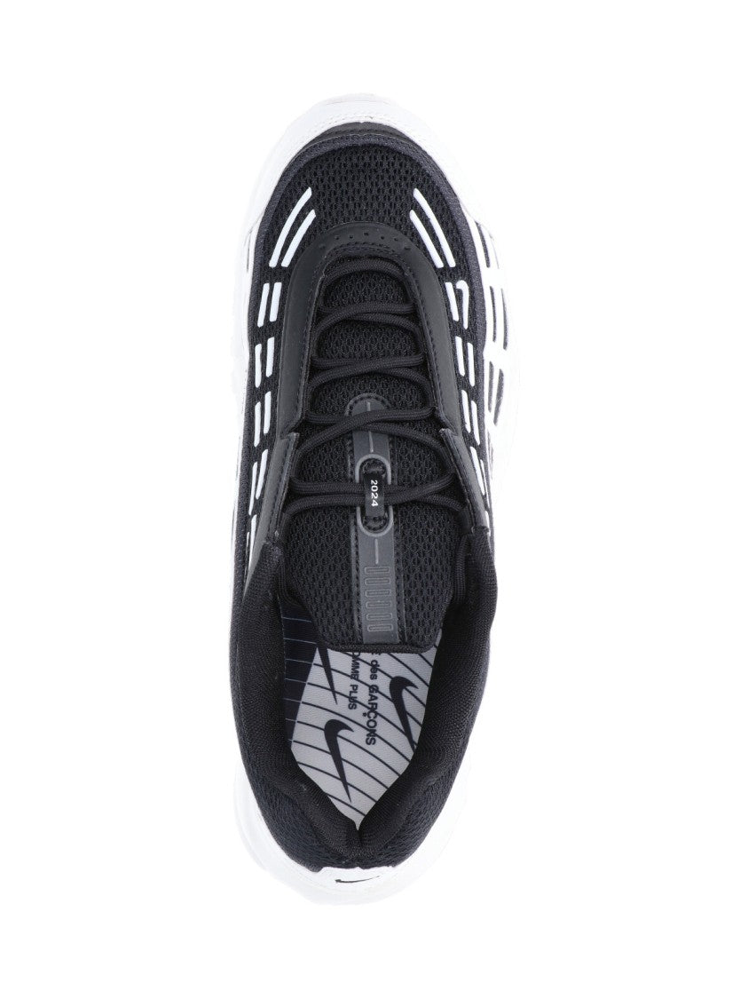 Comme Des Garçons "Air Max Tl2.5" Sneakers In White Mesh Eco-Leather