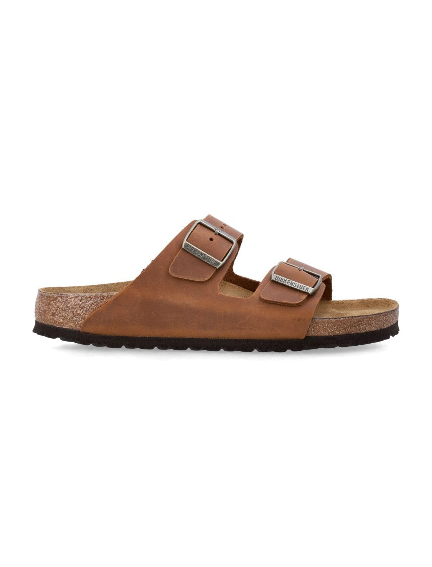 Birkenstock Arizona Oiled Leather Sandals Cognac
