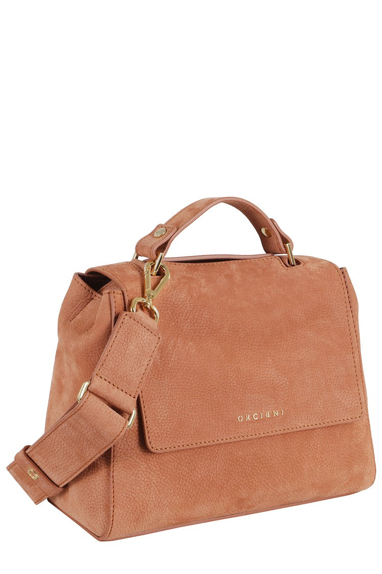 Orciani Siena Earth Leather Shoulder Bag