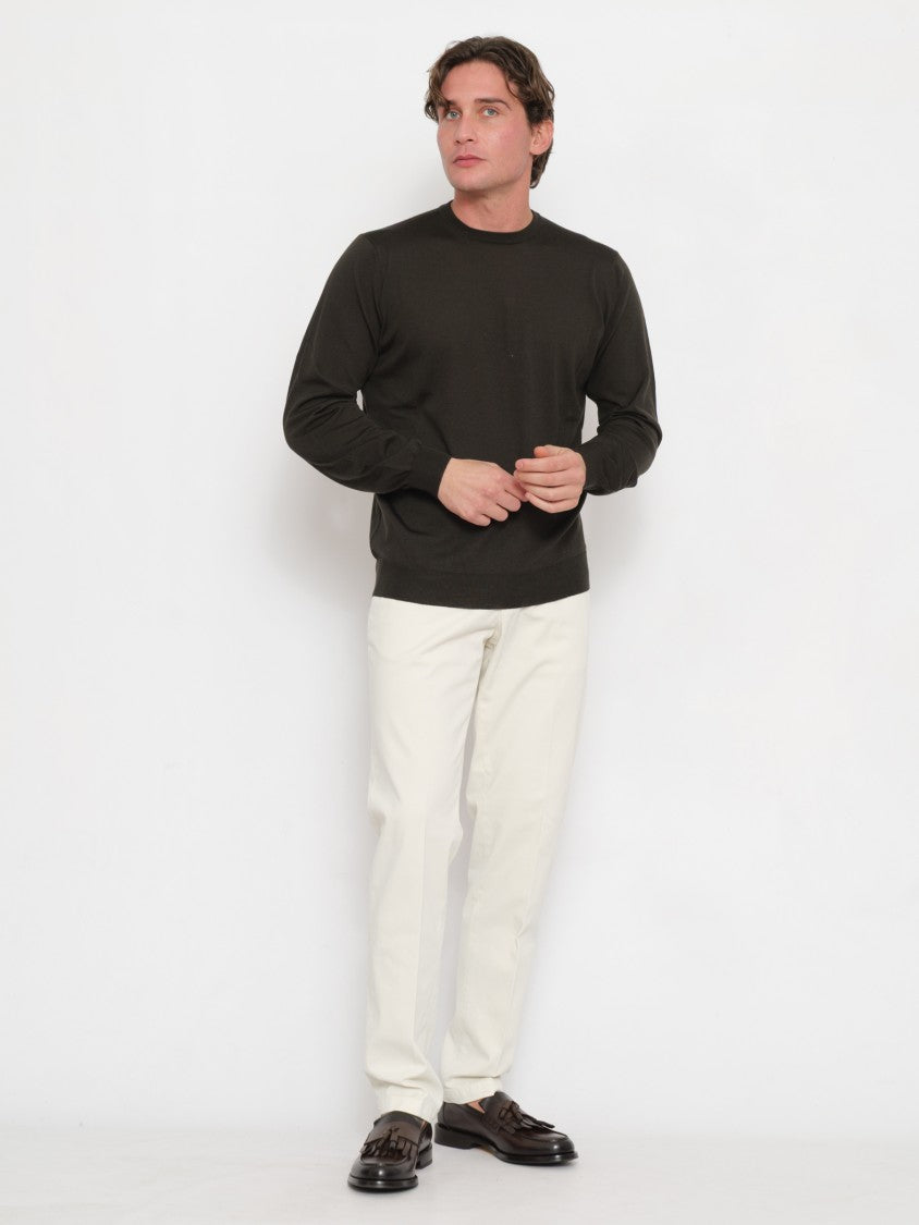 Filippo De Laurentiis Classic Merino Wool Crew Neck Sweater