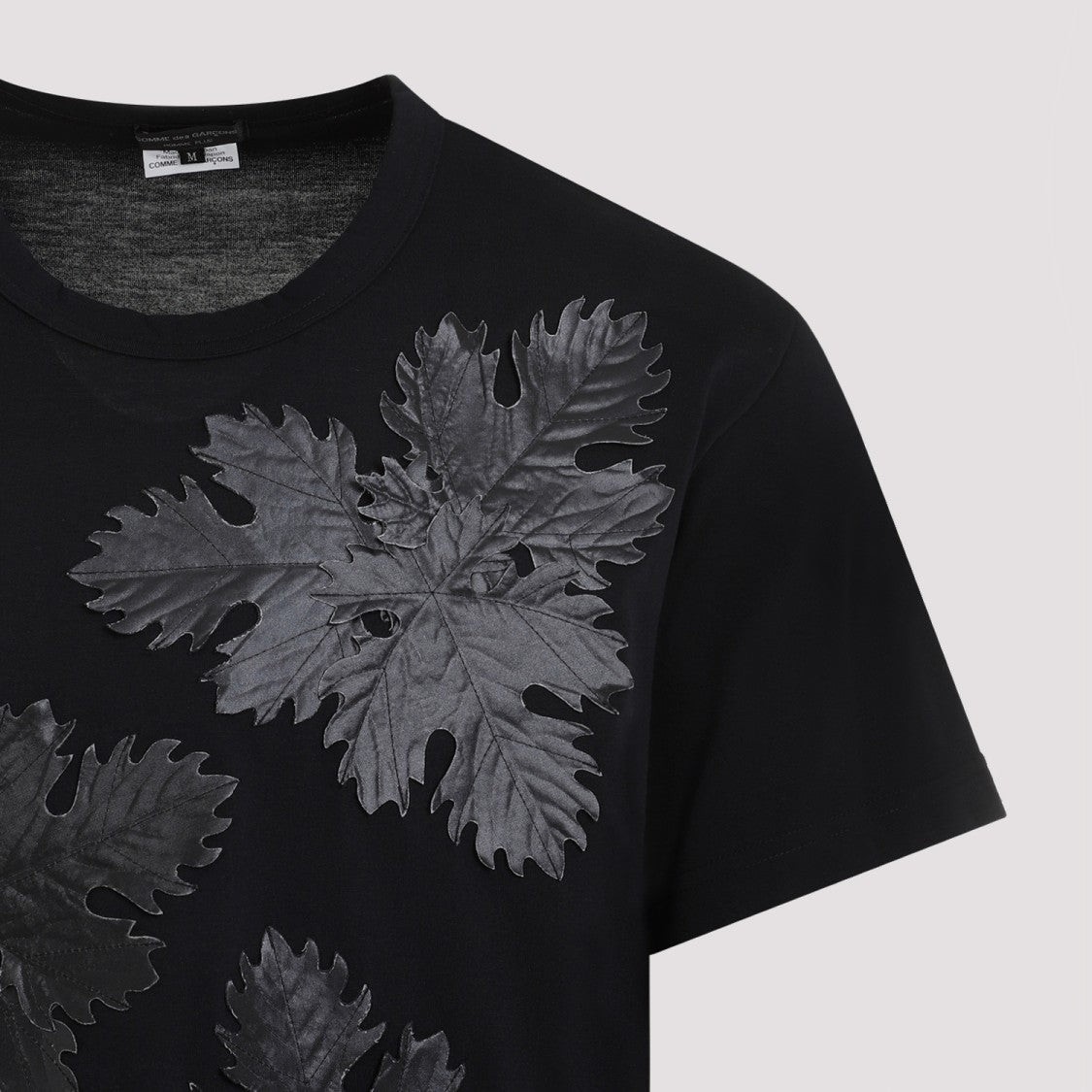 Comme Des Garçons Black Printed Leaf T-Shirt