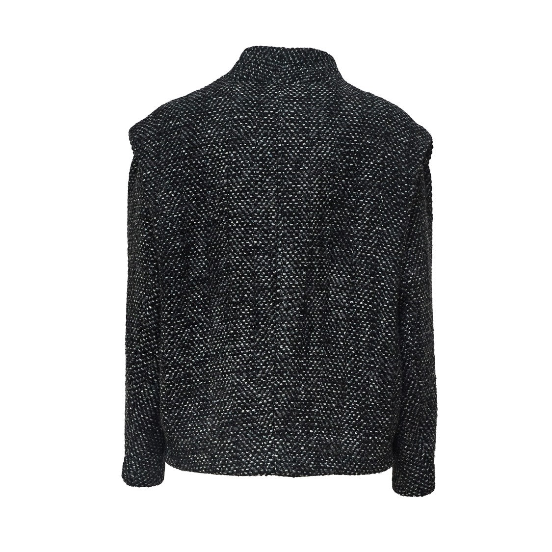 Isabel Marant Drogo Herringbone Collarless Wool-Blend Jacket