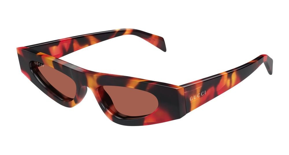 Gucci Havana Tortoiseshell Pattern Oversized Square Sunglasses