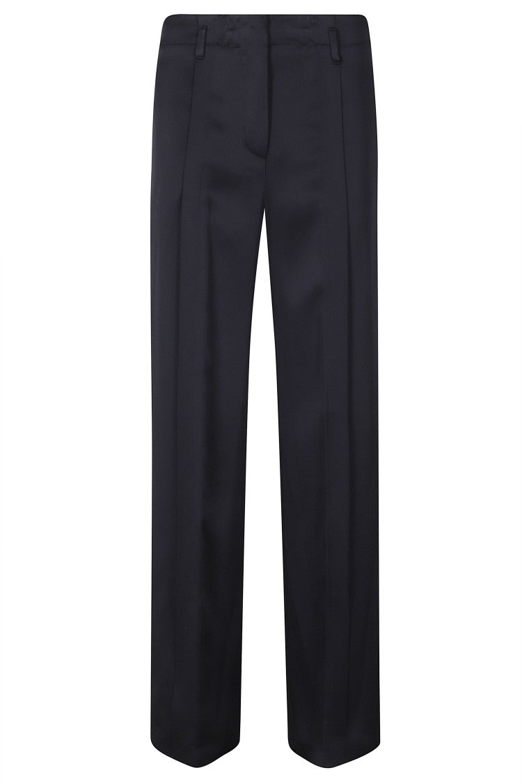 Semi Couture Midnight Blue Wide-Leg Cadi Pants