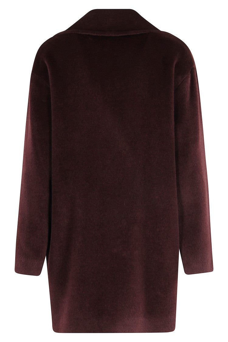 Tagliatore Oversized Bordeaux Alpaca Blend Astrid Coat