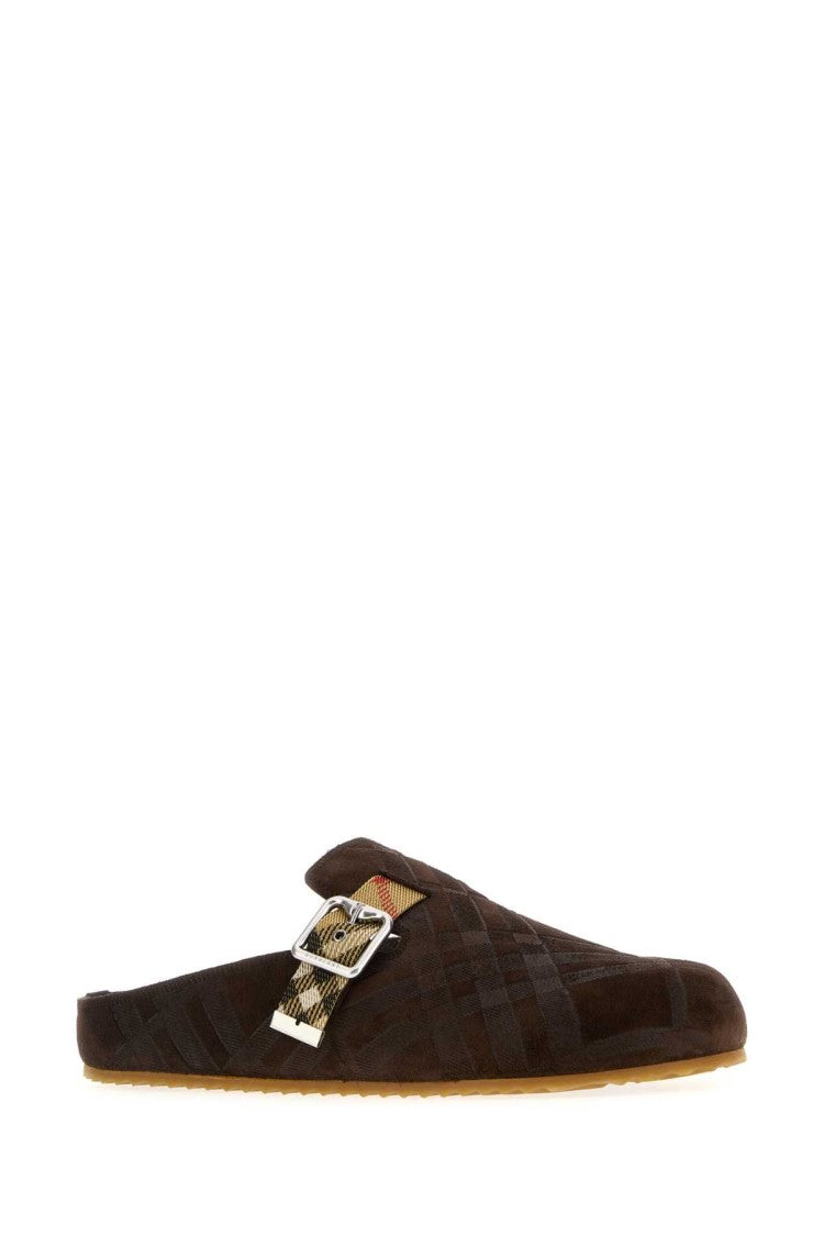 Burberry Brown Suede Slippers