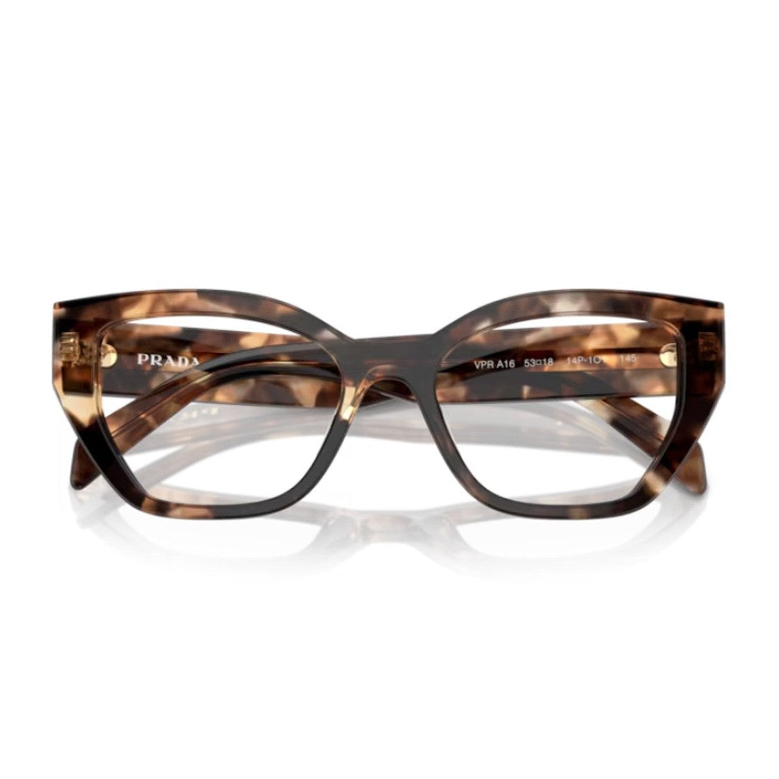 Prada Caramel Tortoiseshell Pr A16v Cat-Eye Eyeglasses