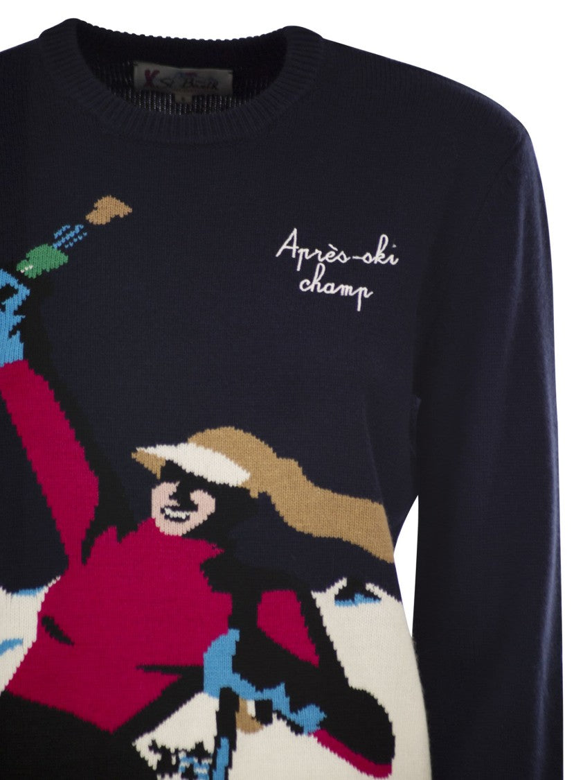 Mc2 Saint Barth New Queen - Wool-Blend Jumper With Embroidery
