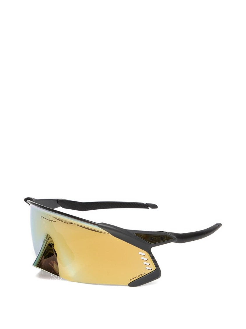 Oakley Wraparound Sunglasses With Reflective Golden Tint