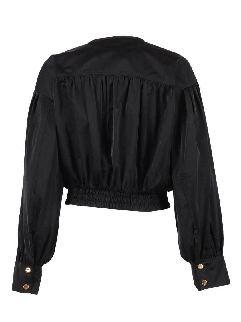 Elisabetta Franchi Cropped Puffed Sleeve Jacket