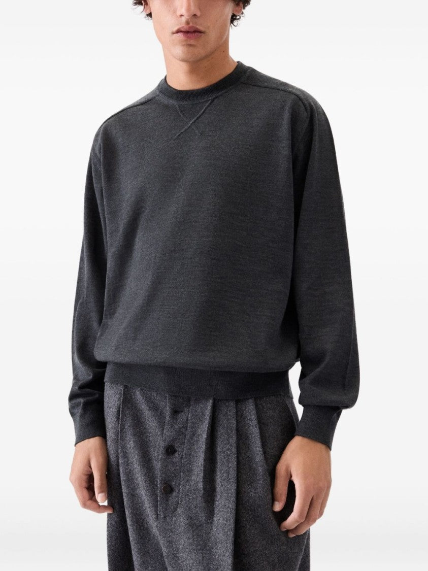 Jacquemus Dark Gray Merino Wool Blend Sweater