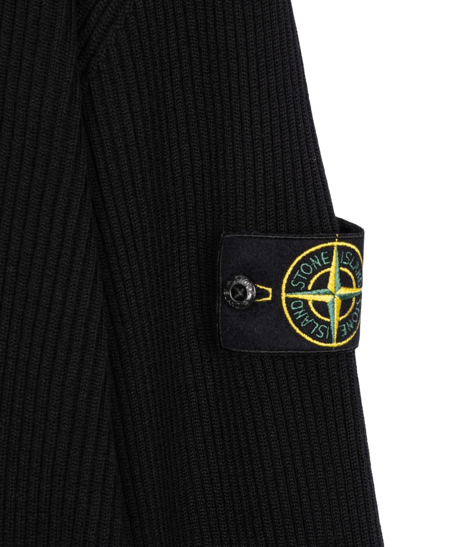 Stone Island Ribbed Knit Turtleneck Sweater