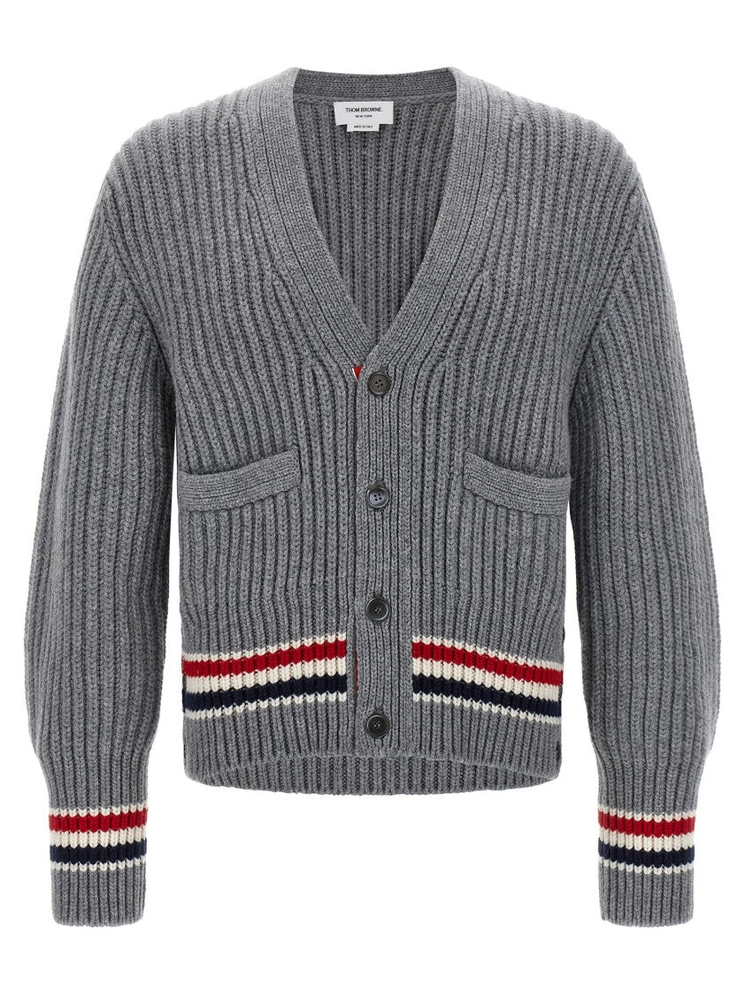 Thom Browne Rwb Tape Cardigan