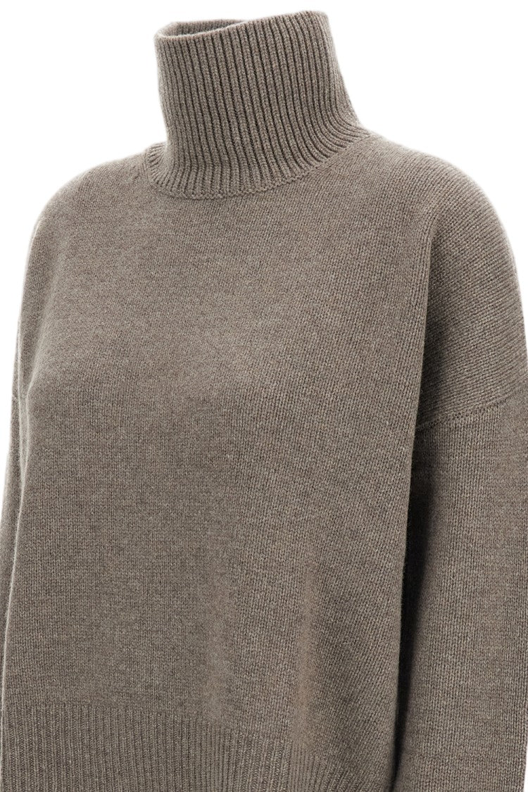 Lisa Yang Beige Heidi Heavy-Knit Cashmere Turtleneck