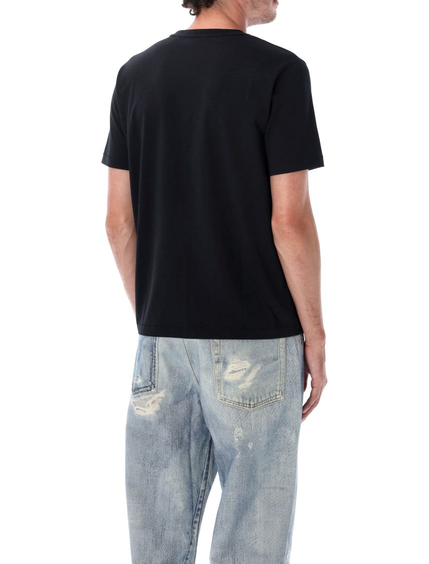 Off-White Short Sleeve Tee With Bold Logo Detailing