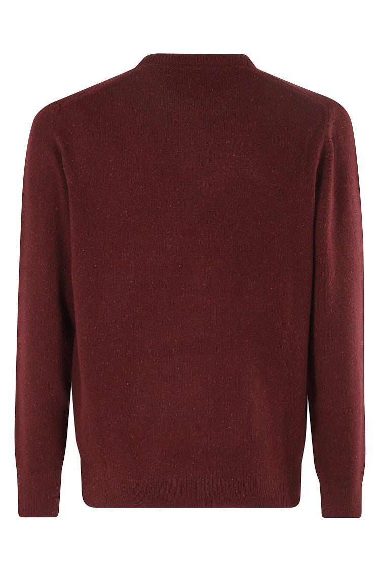 Barbour Circle Neck Long Sleeve Barbour Sweater In Ruby