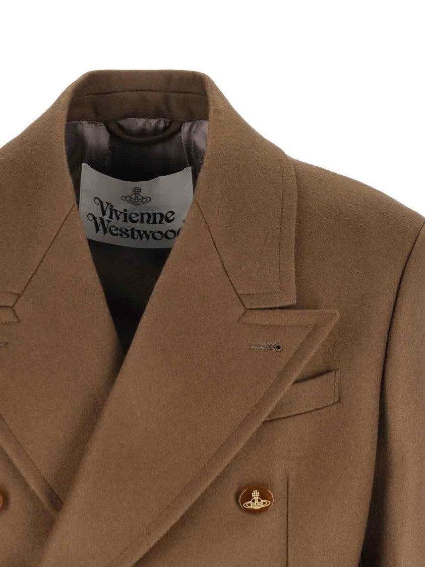 Vivienne Westwood Double-Breasted Coat – Brown