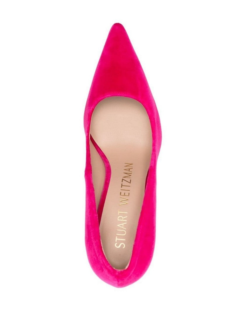 Stuart Weitzman Fuchsia Stuart 100 Pointed Suede Pumps