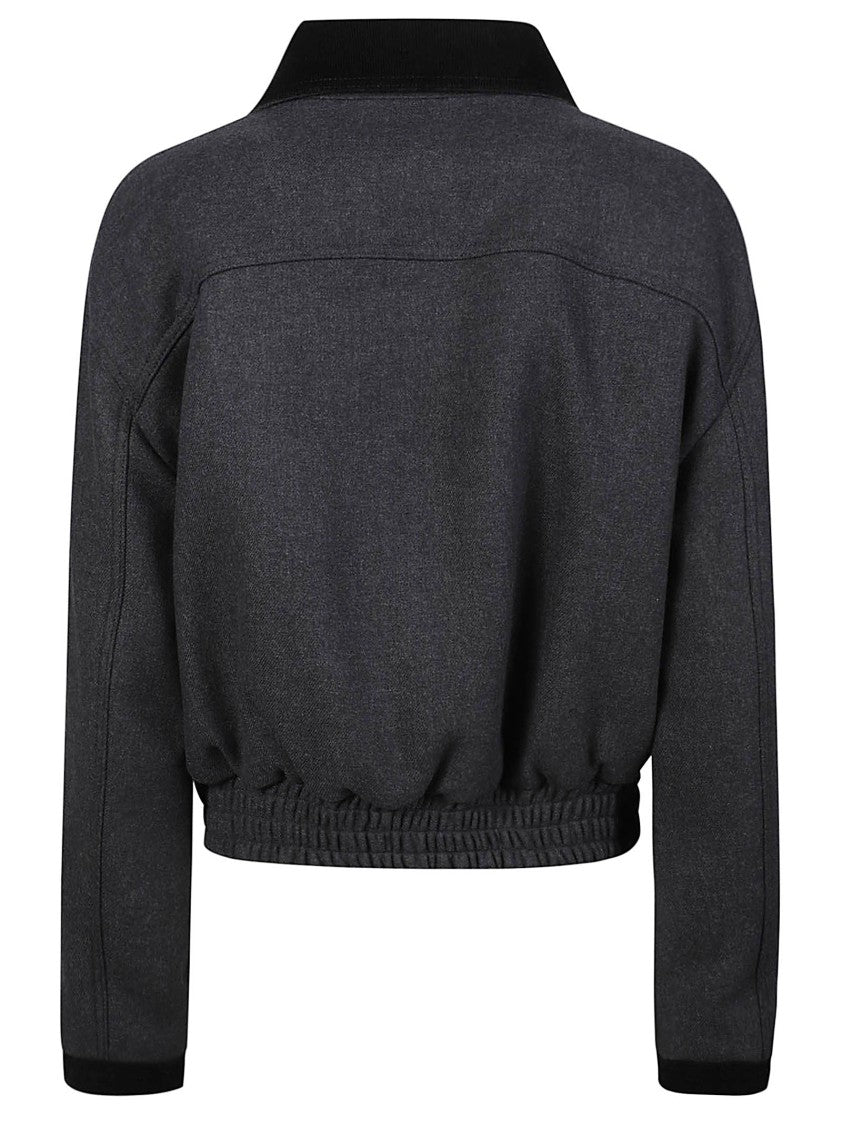 Fay Dark Grey 3 Ganci Cotton-Blend Bomber Jacket